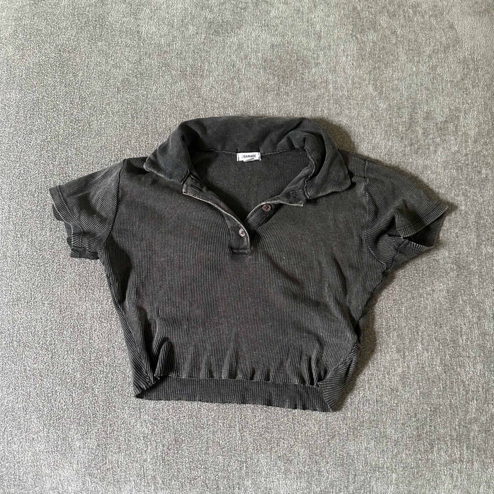 Garage Black Crop Top